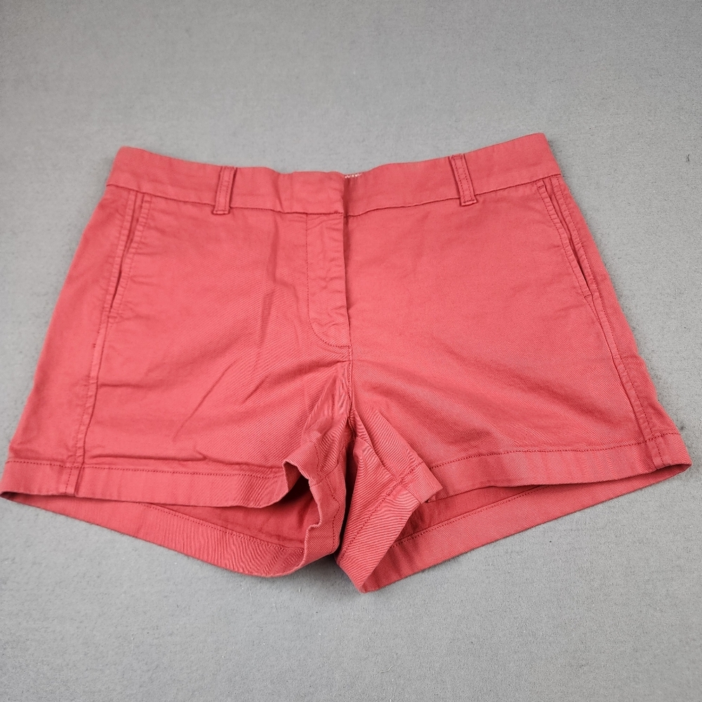 J Crew Re ImaginedCoral Casual Chino Shorts Flat Front Pocket Vacation Wear